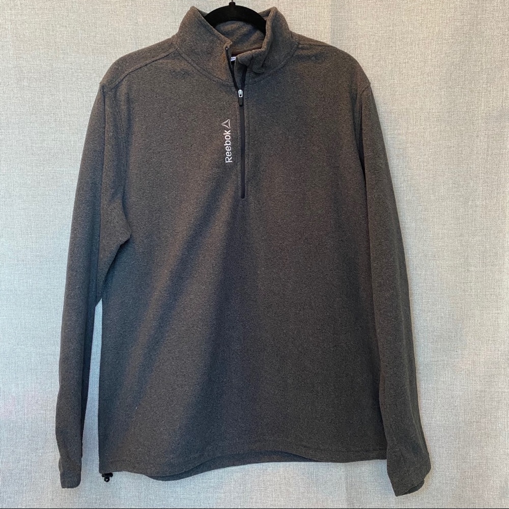 Reebok Gray Fleece 1/4 Zip Sweatshirt